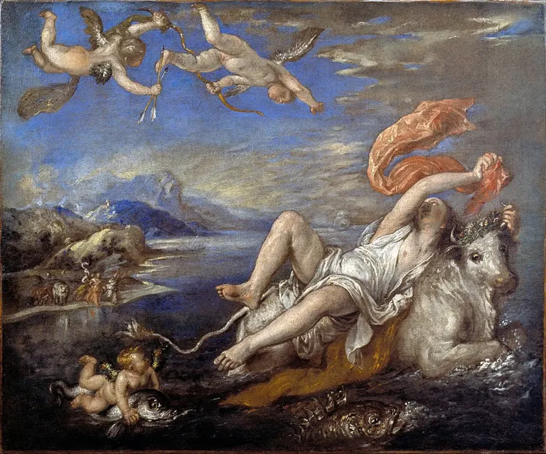 Titian, The Rape of Europa (1560–1562), the centrepiece of the Titian Room at the Isabella Stewart Gardner Museum