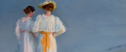 P.S. Krøyer, Anna Ancher et Marie Krøyer sur la plage de Skagen