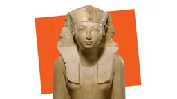 Seated statue of the pharaoh Hatshepsut (detail), Egyptian, New Kingdom, 18th Dynasty