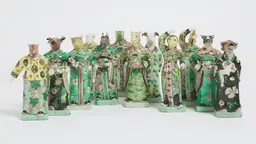 Ensemble de figurines représentant les animaux du zodiaque chinois
