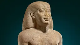 Statue de Nakhthorheb, quartzite, Égypte, XXVIe dynastie (détail)
