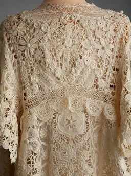 Lace afternoon dress from the Hillwood collection, shown in Interwoven: A Tradition of Textiles