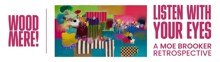Œuvre abstraite de Moe Brooker dans l’exposition Listen with Your Eyes, au Woodmere Art Museum