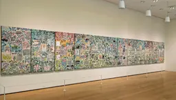 Student-created installation work from the Community Arts Initiative: Can You Hear the City? at the Museum of Fine Arts, Boston