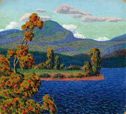 Cuadro de Konrad Mägi, Norra maastik III (Norwegian Landscape, 1909)