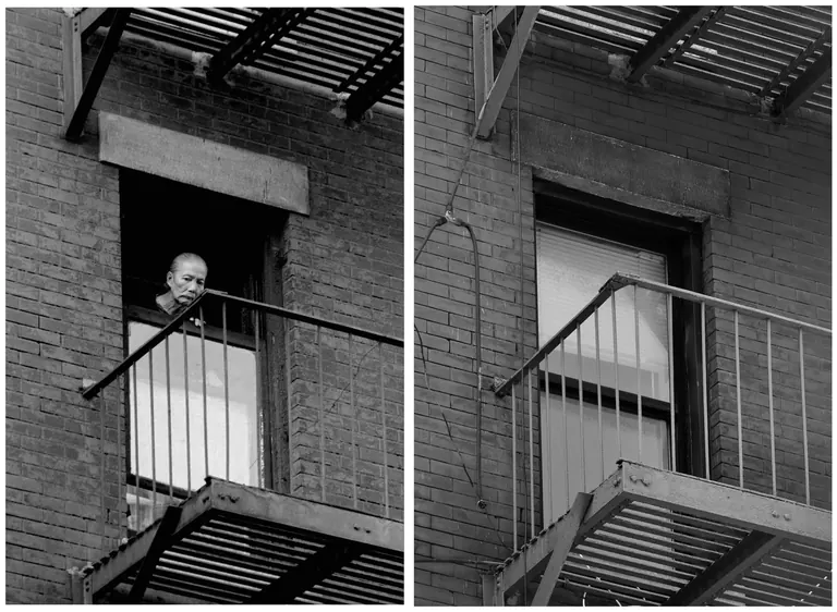 Masao Gozu, Mott St., Chinatown, May 1972 and March 2025
