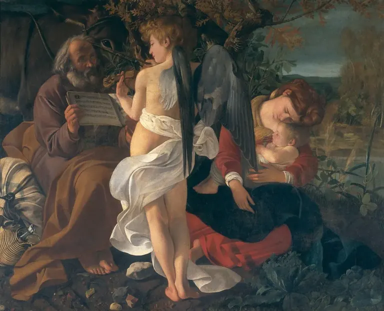 Caravaggio, Le Repos pendant la fuite en Égypte (vers 1597)