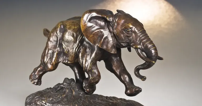 Antoine-Louis Barye, Elephant of Senegal, μπρούντζο