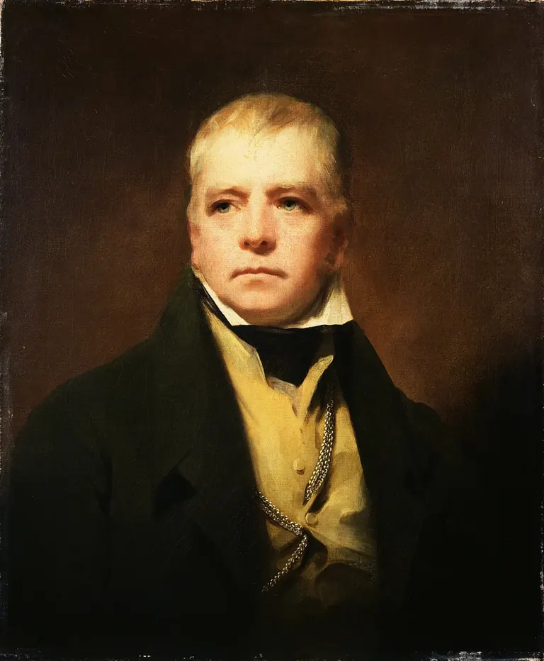 بورتريه زيتي رسمه Sir Henry Raeburn لـ Sir Walter Scott عام 1822