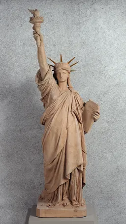 Bartholdi's terracotta and gilt-bronze reduction of the Statue of Liberty (Liberty Enlightening the World)