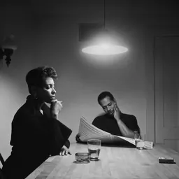 Carrie Mae Weems, Untitled (Man Reading Newspaper), 1990, from the Kitchen Table Series
