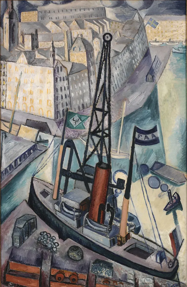 Isaac Grünewald, Crane, 1915, oil on canvas