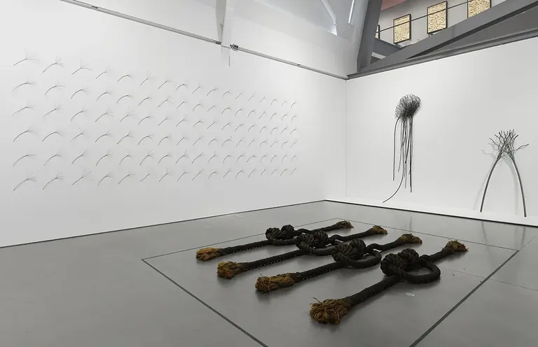 Vue de l’exposition Maren Hassinger: Living Moving Growing au BAMPFA