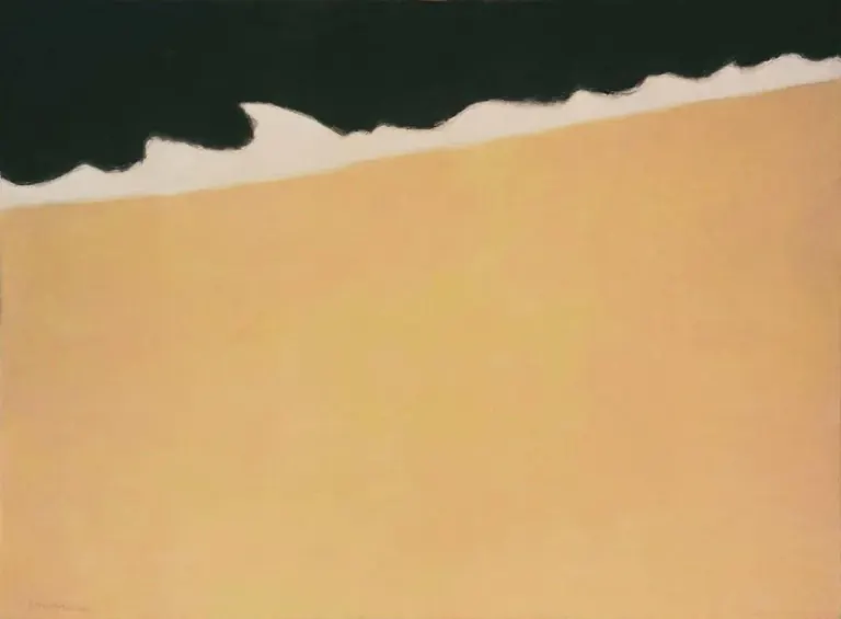 Milton Avery, Black Sea (1959), a pared-back seascape in flat bands of colour