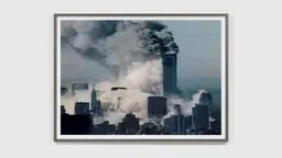 Photograph from Thomas Ruff's jpegs ny series at David Zwirner, New York