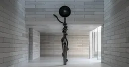 Installation view of Simone Leigh bronzes in Room 1 of the Pavilions at Glenstone