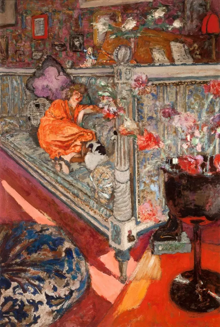 Édouard Vuillard, Yvonne Printemps on Her Sofa (1919-21), Philbrook Museum of Art, Tulsa