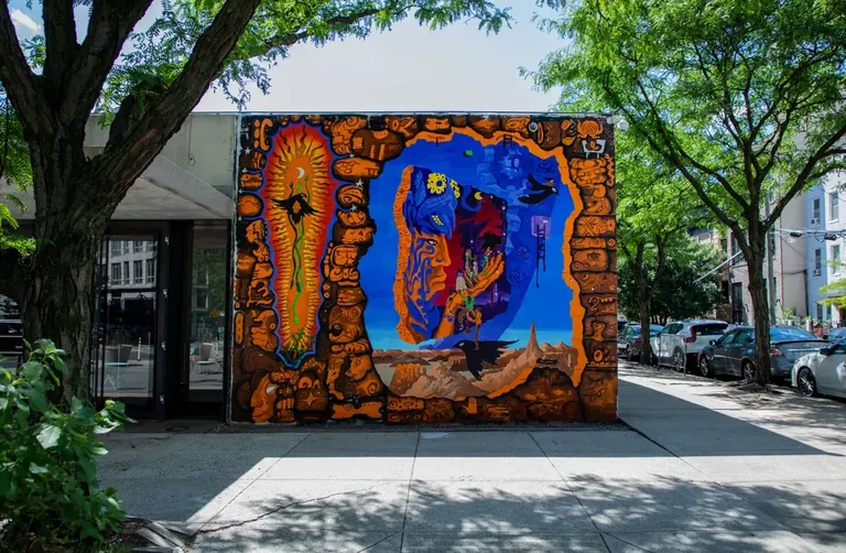 Esteban Cabeza de Baca: Ancestral Dreams plaza mural at MoMA PS1