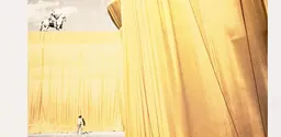 Christo and Jeanne-Claude, Le Pont Neuf Empaqueté, lithograph of the wrapped Pont-Neuf in golden fabric