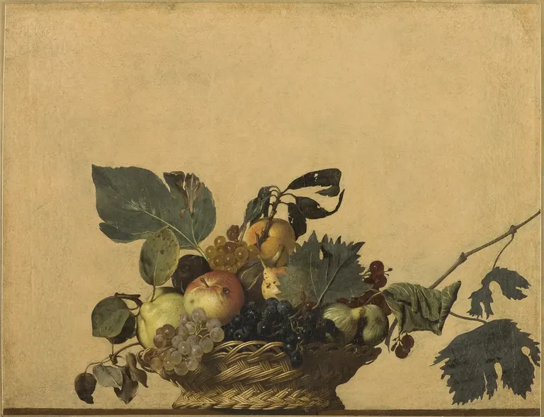 Caravaggio, Canestra di frutta (Corbeille de fruits)