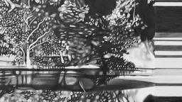 Detail of a Tiergarten panel drawing by Marc Brandenburg
