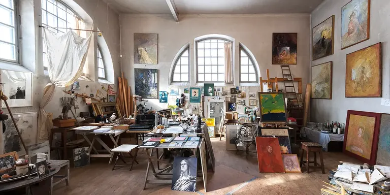 Interior de l’estudi d’Evert Lundquist a Drottningholm