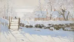 Claude Monet, La Pie — centennial itinerary in the Impressionist Gallery