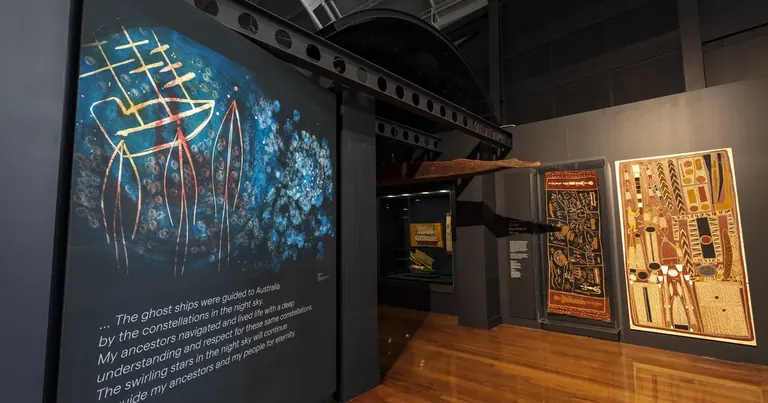 Display in the Under Southern Skies permanent gallery