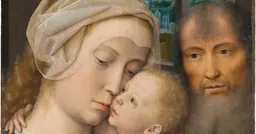 Détail de The Holy Family, vers 1520, de Gerard David, huile sur panneau