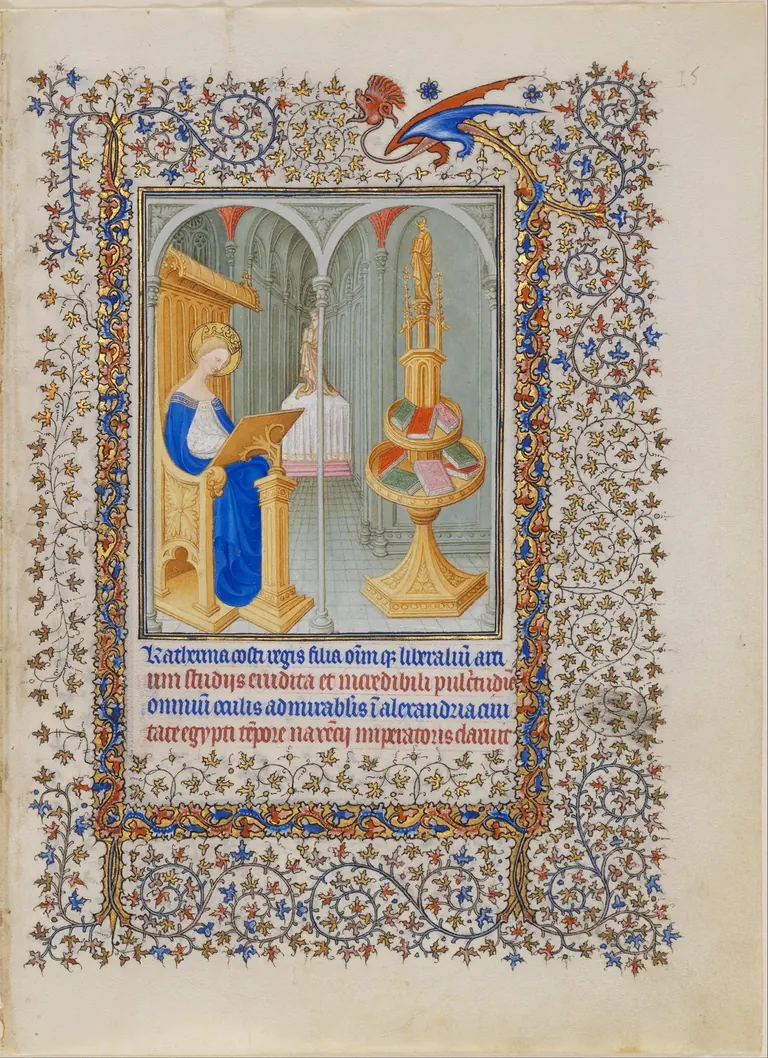 Πλούσια φωτισμένο φύλλο από τις Belles Heures of Jean de France, Duc de Berry, έργο των αδελφών Limbourg