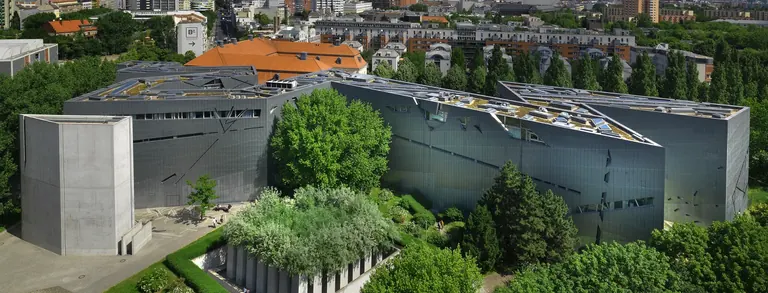 The zigzag Libeskind Building seen from above