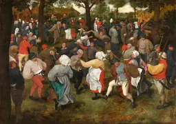 Pieter Bruegel l’Ancien, La Danse de noces, vers 1566, Anvers, Koninklijk Museum voor Schone Kunsten