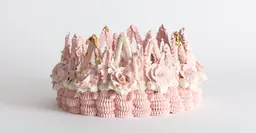 Ebony Russell, Rose Crown (Kitsch Tears), 2024, porcelain, stain, glaze and gold lustre