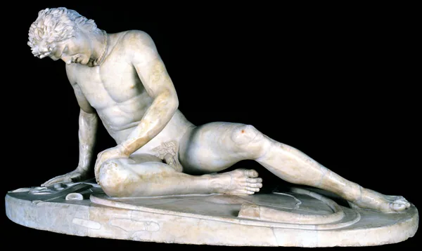 Statue en marbre du Gaulois mourant aux Musées du Capitole