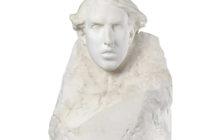Frederic Marès's portrait of Jaume Pahissa, shown in the study-library
