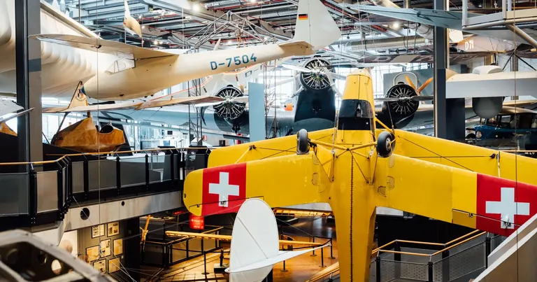 Aircraft in the Aviation exhibition hall