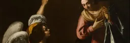 Artemisia Gentileschi, Annonciation (1630), bannière de l’exposition