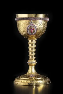 Gold chalice (acc. no. 11.38) from the Hillwood collection, featured in Gold: Celebrating 50 Years of Beauty at Hillwood