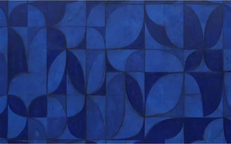 Kamrooz Aram, Untitled (Arabesque Composition in Lapis Lazuli), 2021