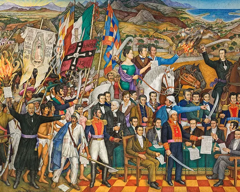 Η τοιχογραφία Retablo de la Independencia του Juan O'Gorman, Sala 6