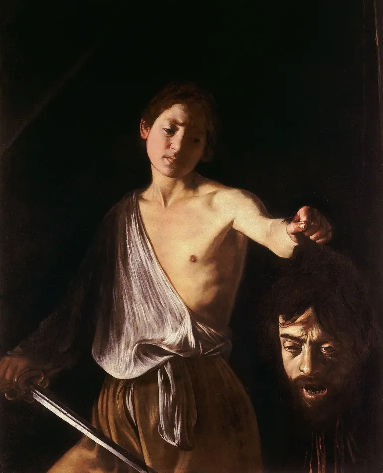 David avec la tête de Goliath de Caravaggio (vers 1610), Galleria Borghese