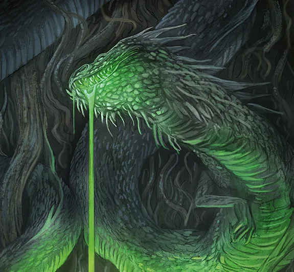 Nidhoggr, le serpent de la mythologie nordique, dans le cadre du programme des vacances d’automne
