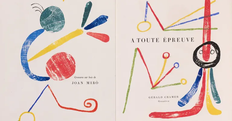 Gravures sur bois en couleurs de Joan Miró pour À toute épreuve de Paul Éluard, 1958