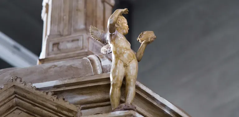 Putto after Donatello from the plaster model of the Siena baptismal font
