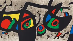 Joan Miró, Le Lézard aux plumes d'or (The Lizard with Golden Feathers) (detail), 1971, colour lithograph