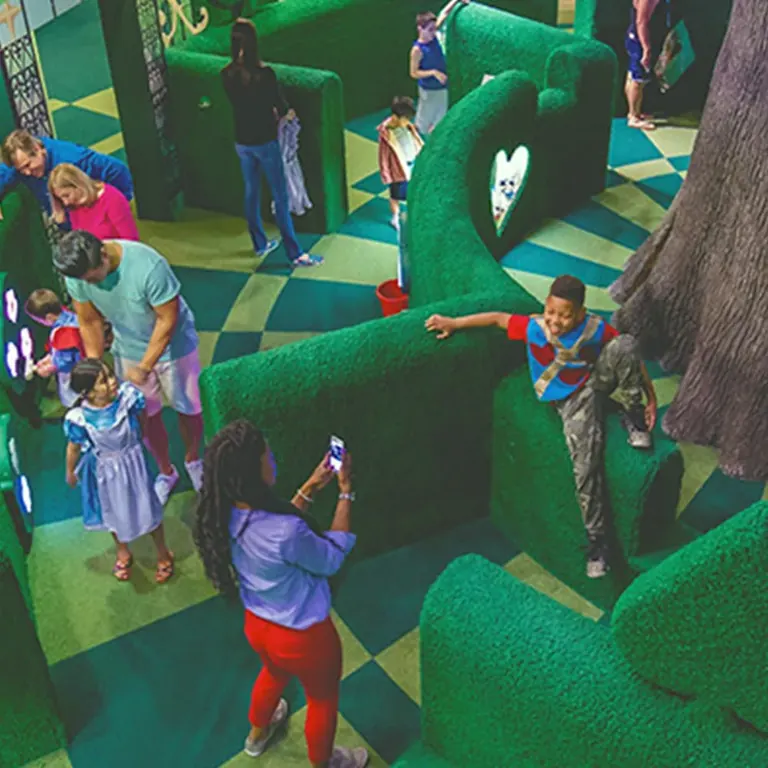 معرض Wonderland وفيه متاهة من الأسيجة النباتية، بمتحف Please Touch