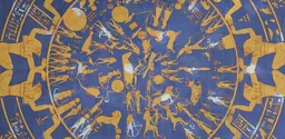 Rendering of the round celestial image from Dendera