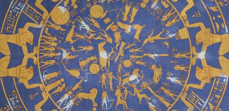 Rendering of the round celestial image from Dendera