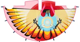 Cannupa Hanska Luger, Special Forces, 2025 : une toile en demi-cercle rose avec un aigle jaune
