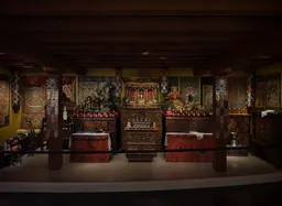 The Rubin Museum Tibetan Buddhist Shrine Room installed at the Brooklyn Museum